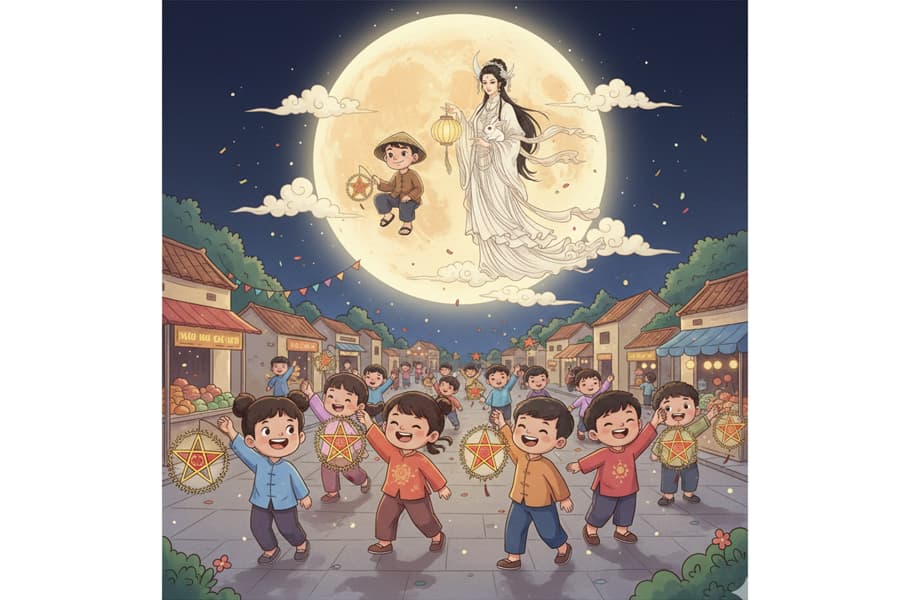 Ảnh: minh họa lễ rước đèn Trung Thu 